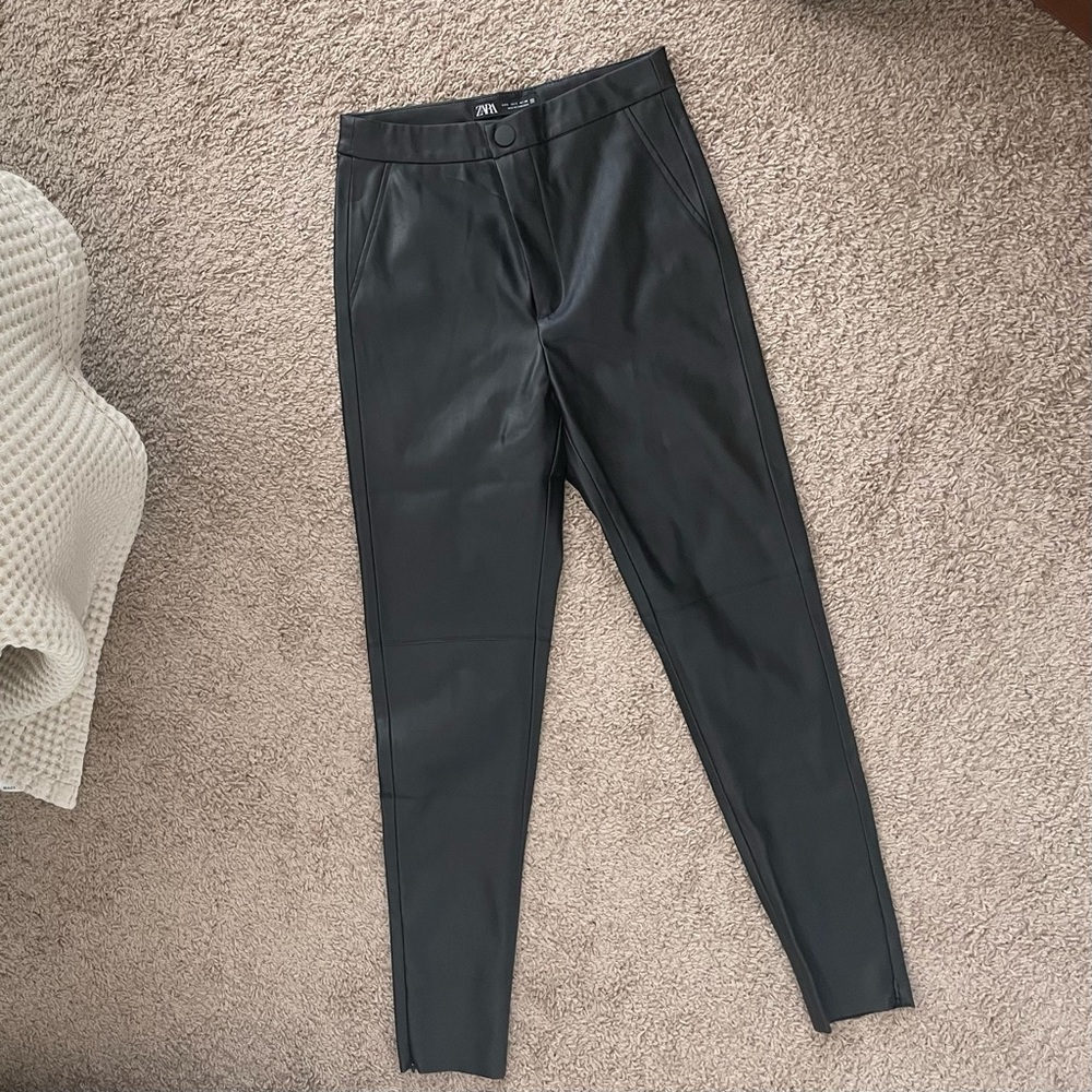 Zara Faux Leather Leggings